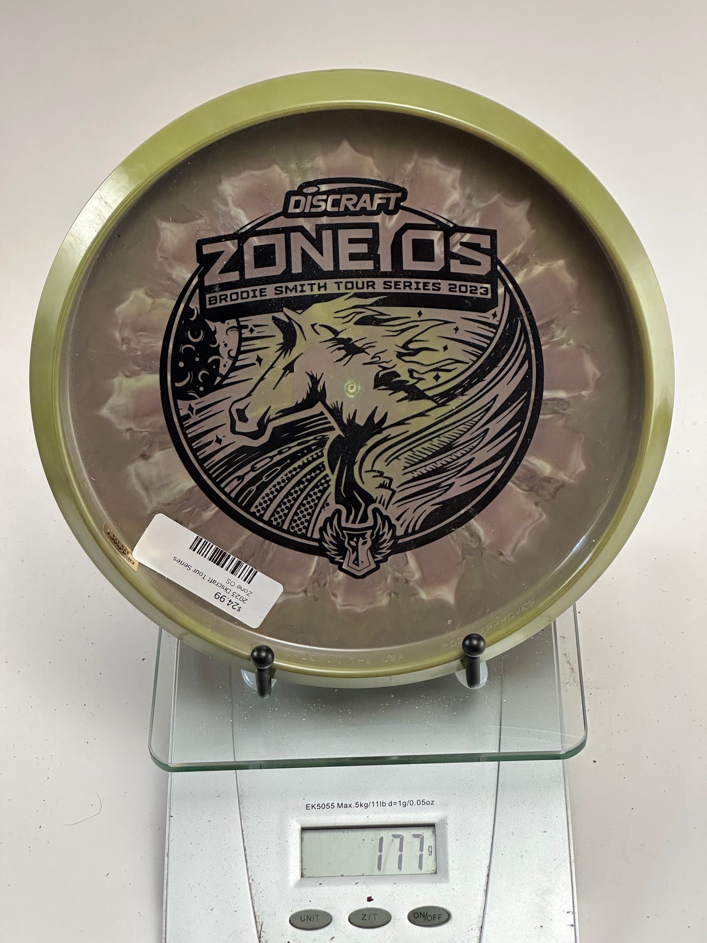 Discraft Zone OS Z FLX Brodie Smith 2023 Tour Series - Swirly Olive