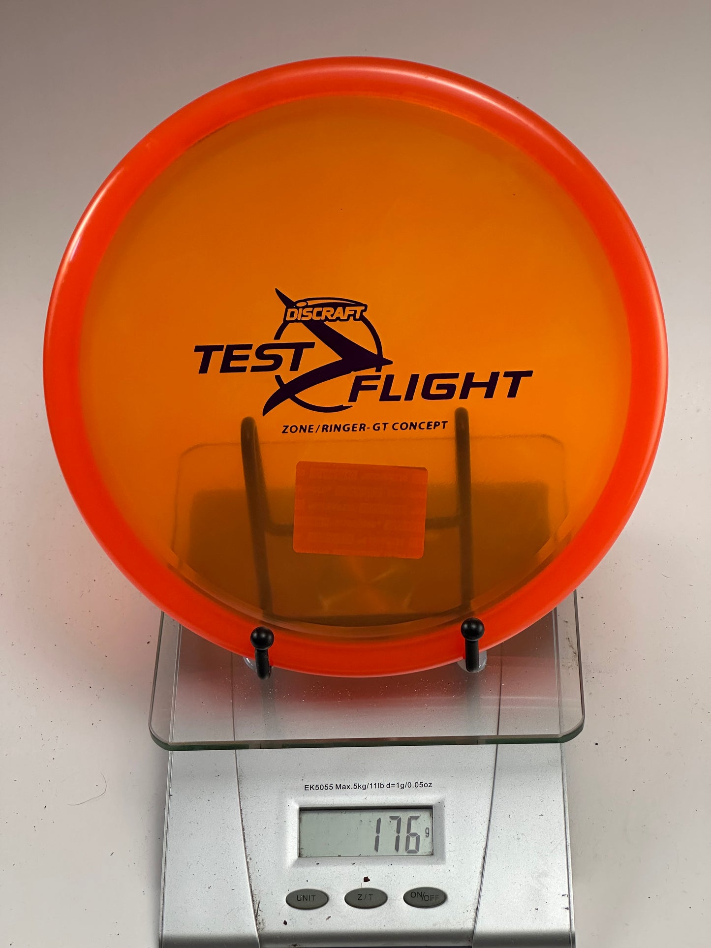 Discraft Test Flight Zone/Ringer-GT Concept – Transparent Orange w/ Orange Rim