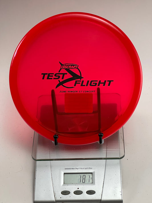 Discraft Test Flight Zone/Ringer GT Concept – Transparent Red