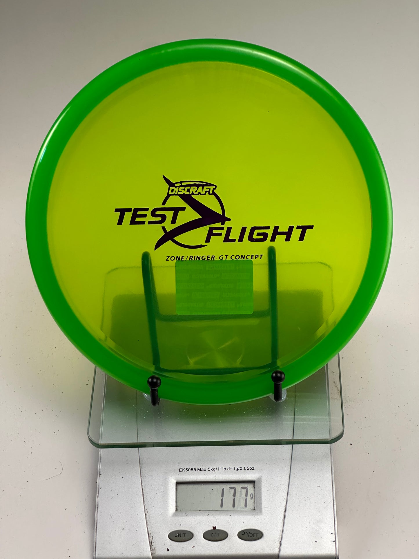 Discraft Test Flight Zone/Ringer-GT Concept — Transparent Green