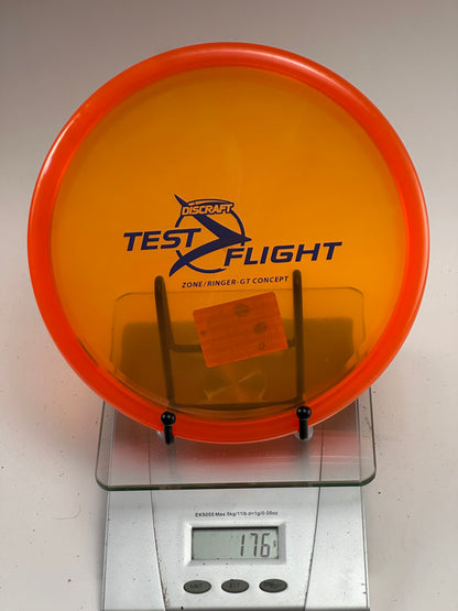 Discraft Test Flight Zone/Ringer-GT Concept Putter – Translucent Yellow/Orange Rim