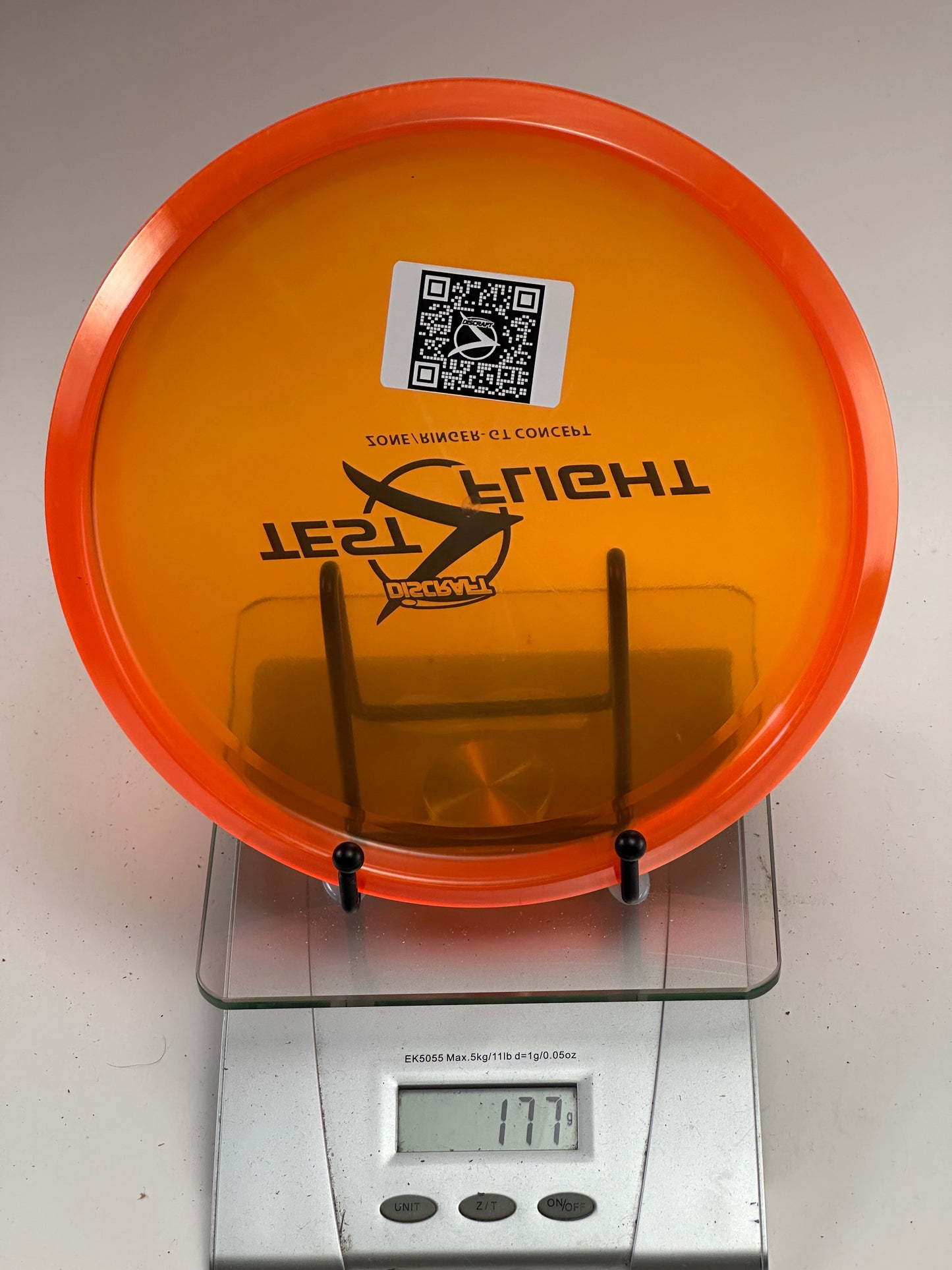 Discraft Test Flight Zone/Ringer-GT Concept Putter – Translucent Yellow/Orange Rim