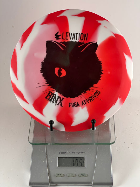 Elevation Bink First Run Silicone Approach Disc (Red/White Swirl, Cat Stamp)
