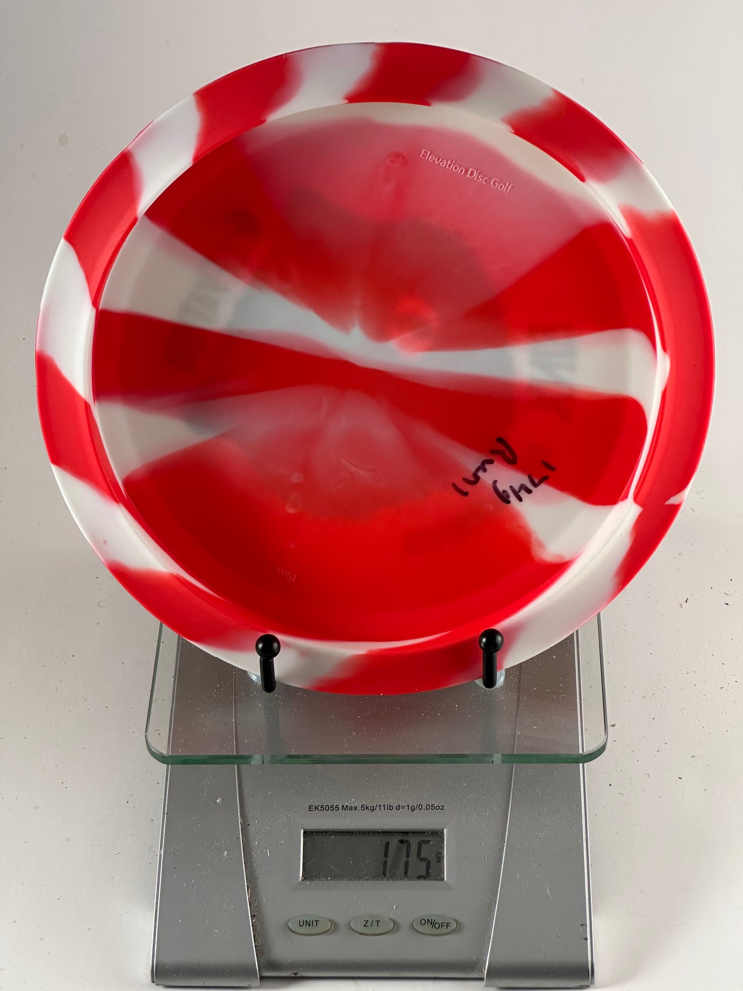 Elevation Bink First Run Silicone Approach Disc (Red/White Swirl, Cat Stamp)