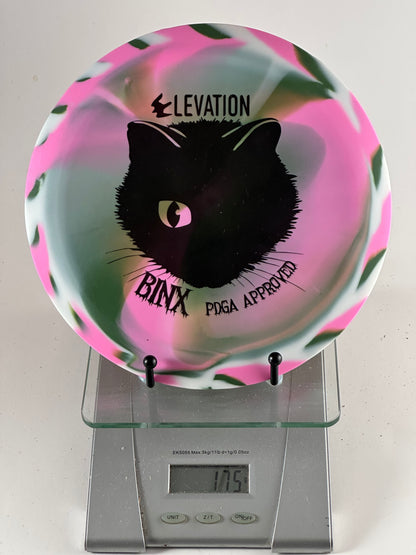 DGA/Elevation Bink First Run Silicone Blend – Swirly Pink/Green/White Cat Stamp