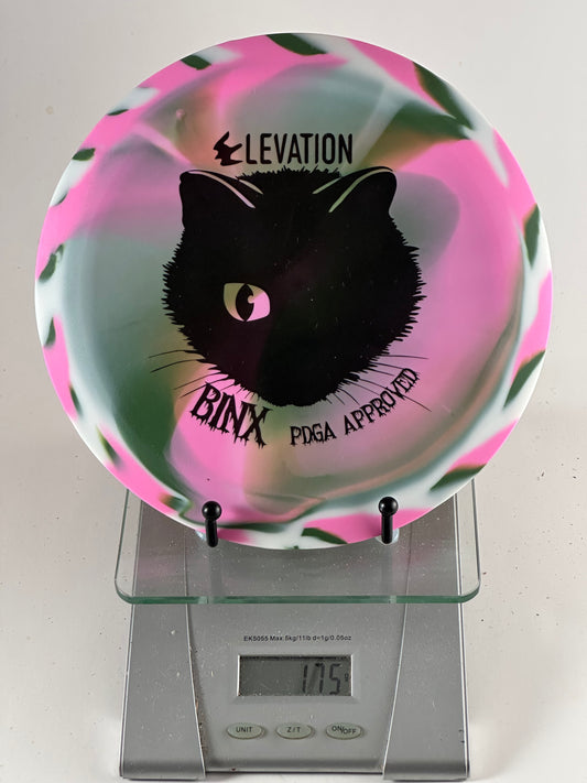 DGA/Elevation Bink First Run Silicone Blend – Swirly Pink/Green/White Cat Stamp