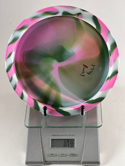 DGA/Elevation Bink First Run Silicone Blend – Swirly Pink/Green/White Cat Stamp