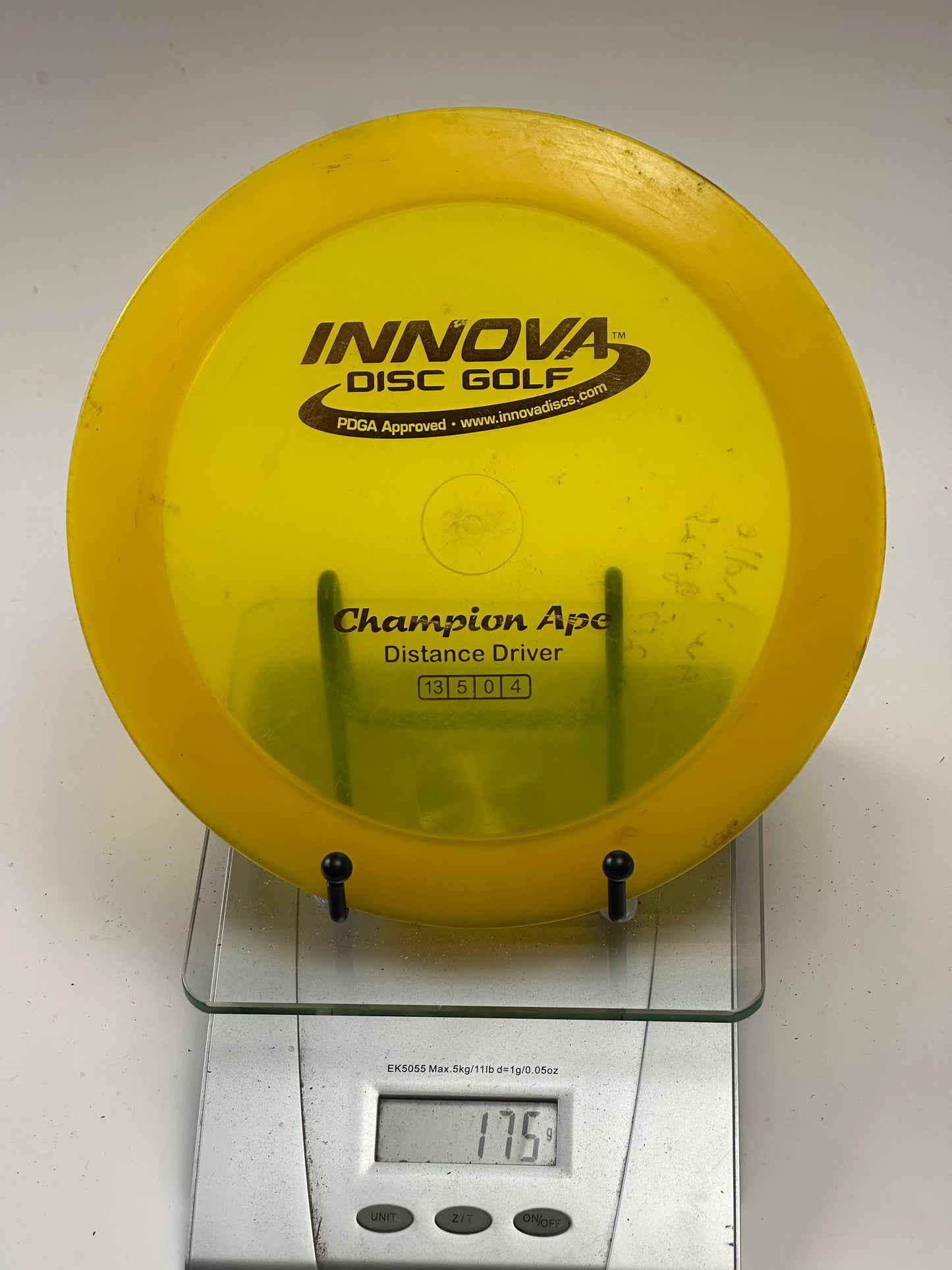 Innova Champion Ape Distance Driver – Transparent Yellow (Used)
