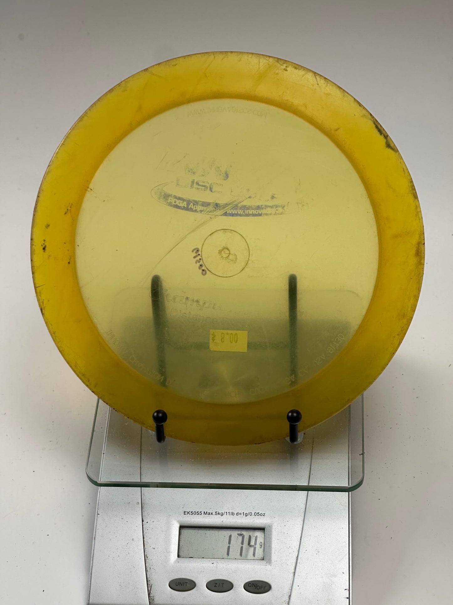 Innova Champion Ape Distance Driver – Transparent Yellow (Used)