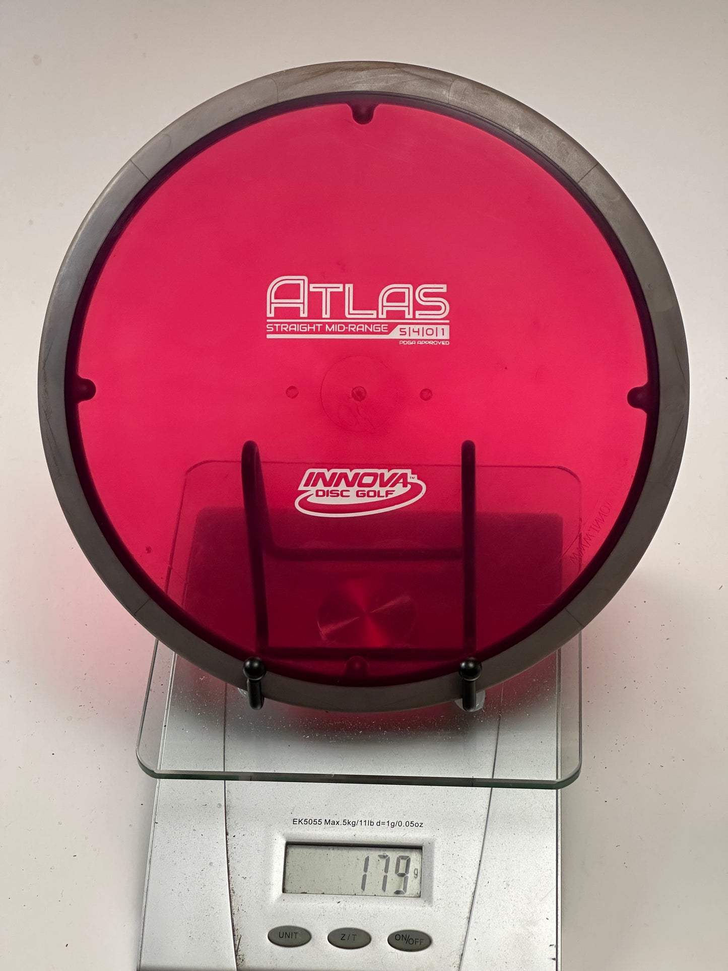 Innova Star Atlas Overmold Midrange – Transparent Red w/ Gray Rim