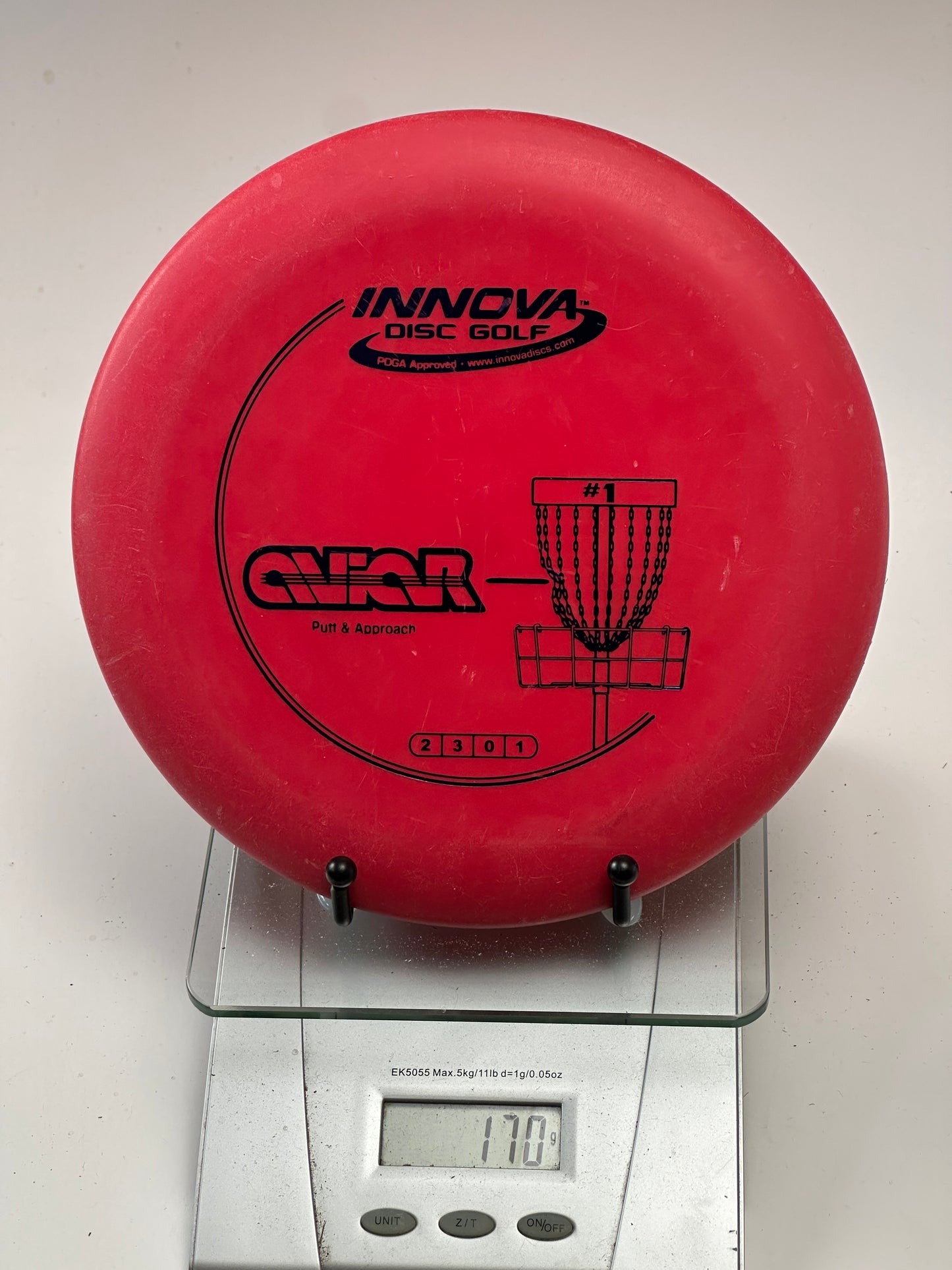 Innova DX Aviar Putter - Red w/ Black Bar Stamp