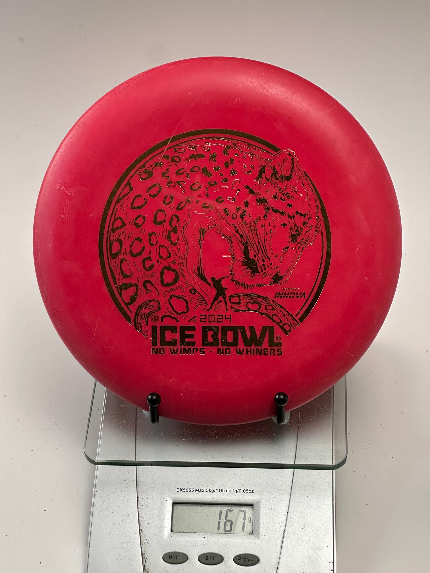 Innova DX Aviar Putter (Red) | 2024 Ice Bowl Leopard Stamp