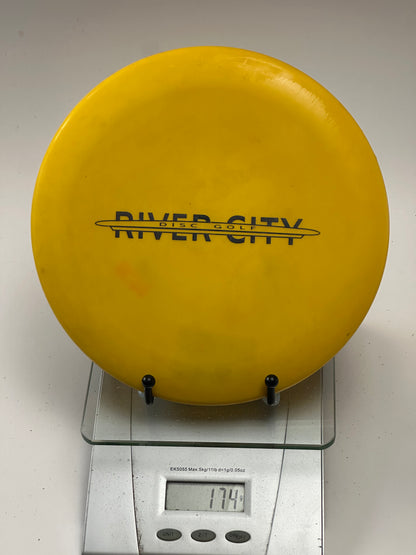 Innova Aviar Big Bead (DX) Yellow Putter - River City Disc Golf Stamp