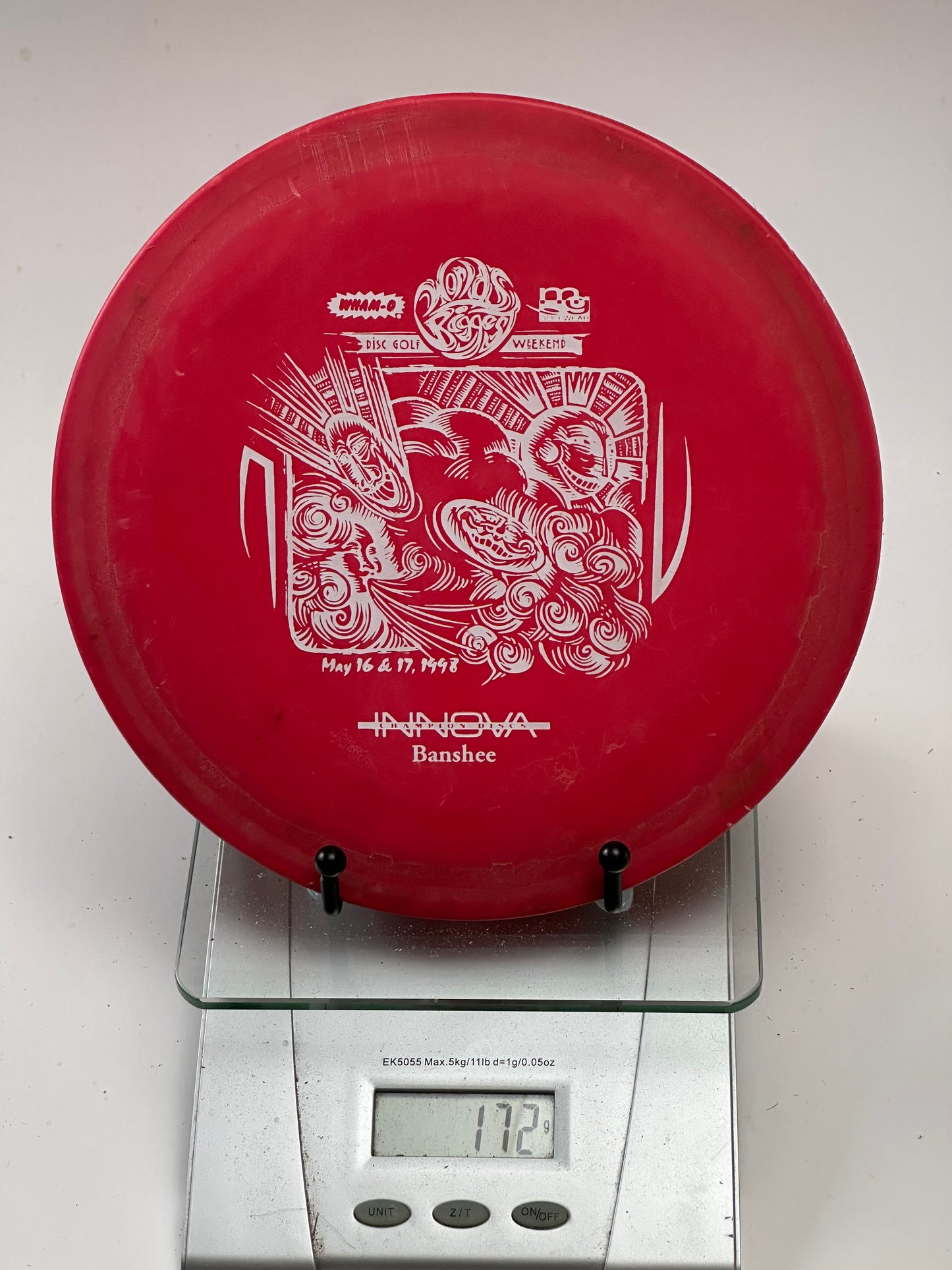 Innova DX Banshee Fairway Driver (Red) 1998 Worlds Biggest Disc Golf Weekend Stamp