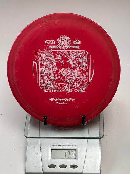 Innova DX Banshee Fairway Driver (Red) 1998 Worlds Biggest Disc Golf Weekend Stamp