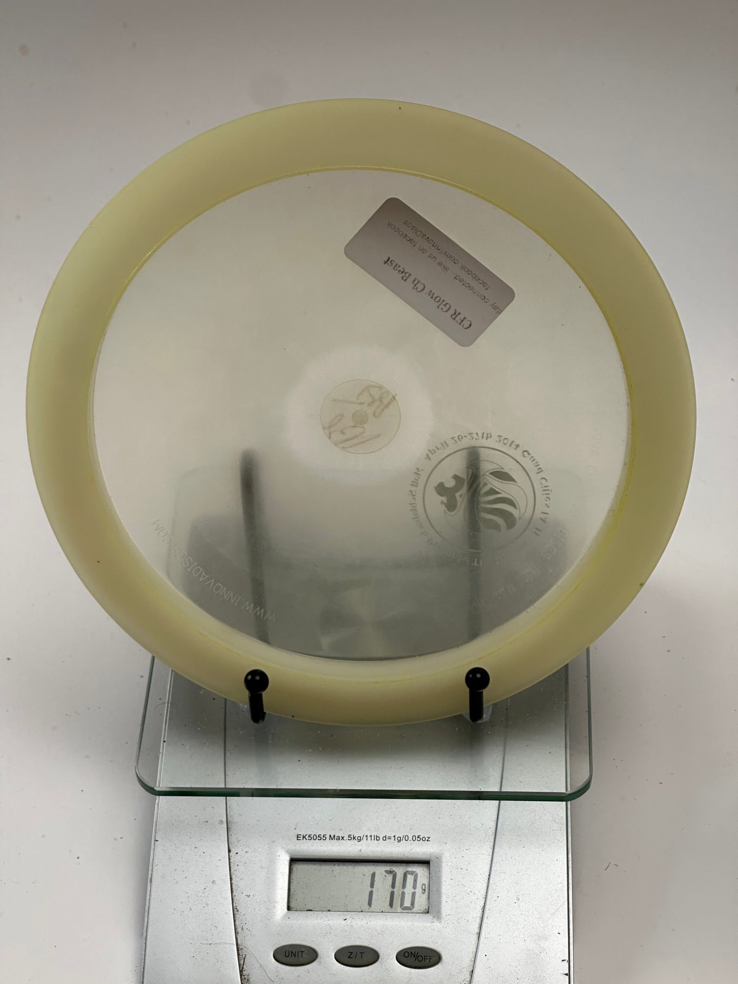 Innova Glow Champion Beast – 2024 Rumble Stamp, Clear w/ Yellow Rim