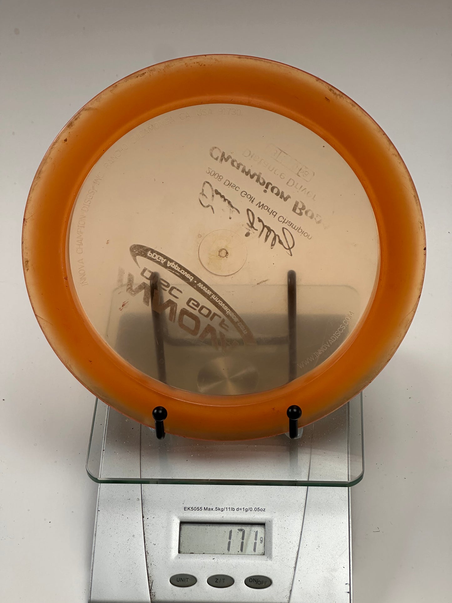 Innova Champion Boss – Clear/Orange Distance Driver (Used)