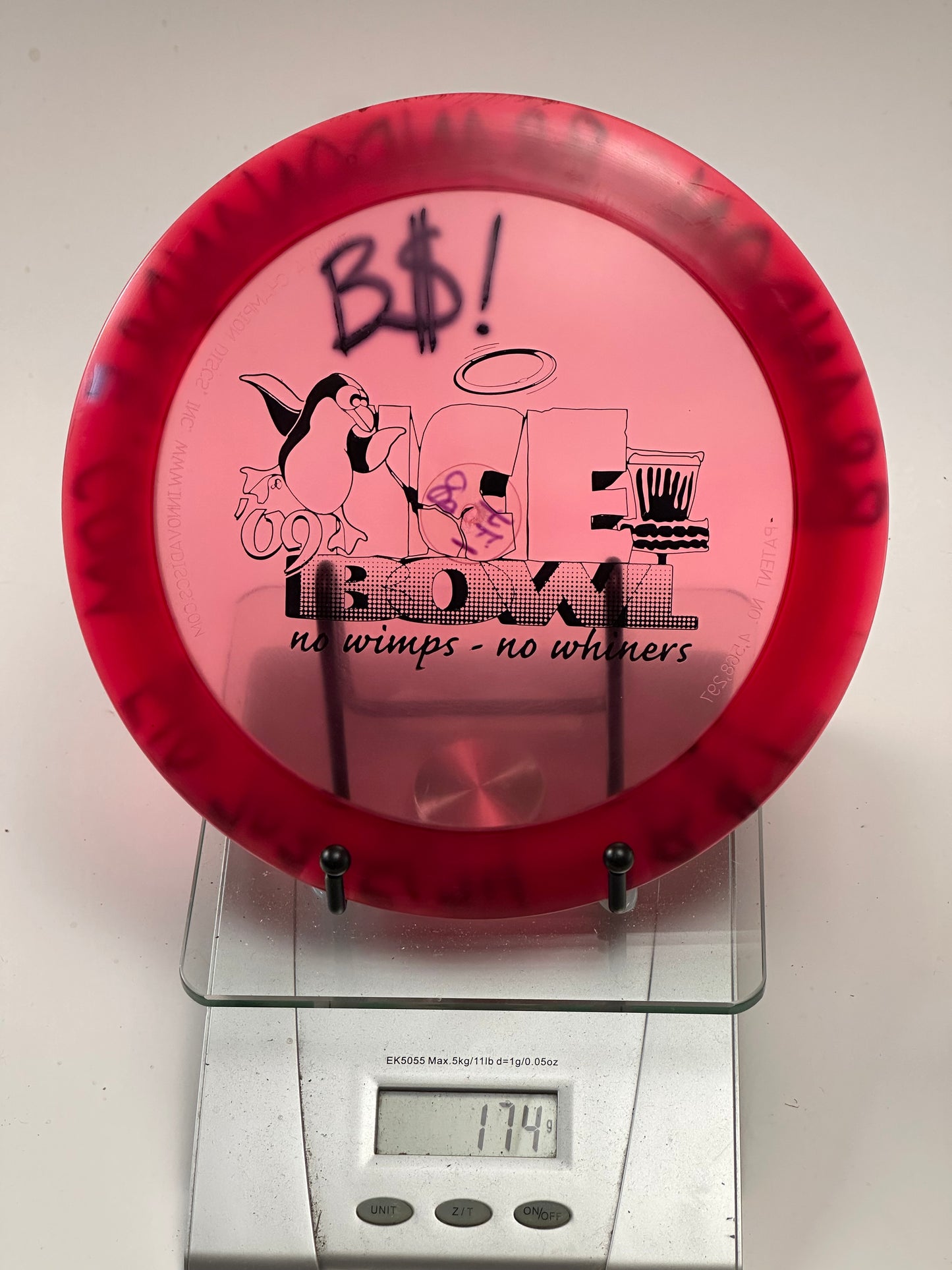 Innova Champion Boss (Ice Bowl Stamp) Transparent Red w/ Ink