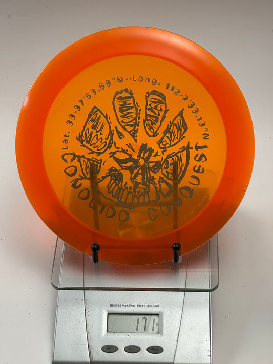 Innova Champion Boss Distance Driver – Transparent Orange, Conocido Conquest Stamp