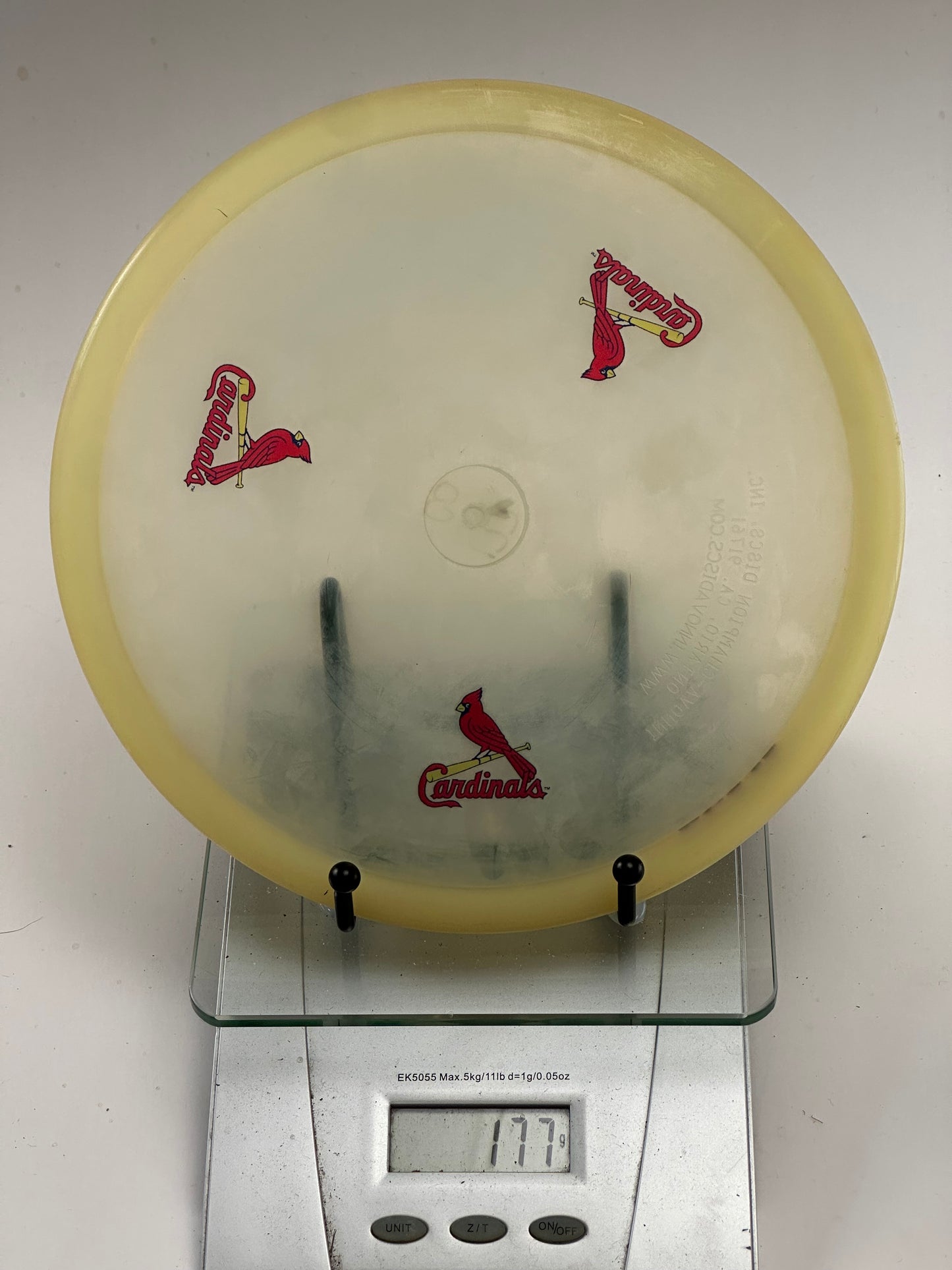 Innova Champion Cobra Midrange – Clear/Yellow w/ Cardinals Stamp