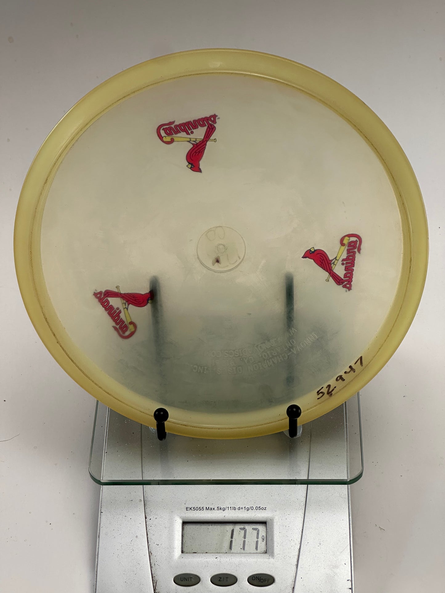 Innova Champion Cobra Midrange – Clear/Yellow w/ Cardinals Stamp