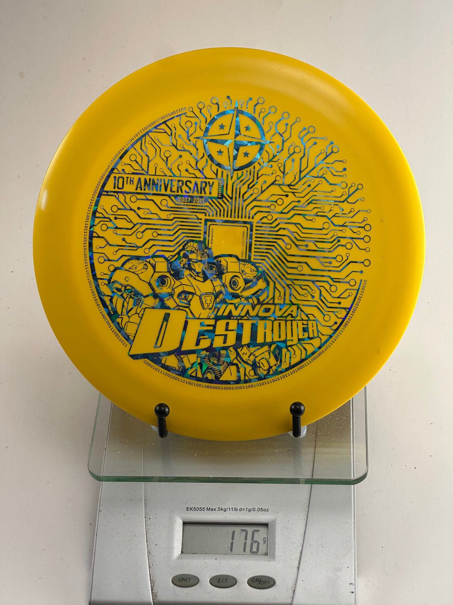 Innova Champion Destroyer 10th Anniversary (10 Year) Yellow/Blue Stamp 175-176g