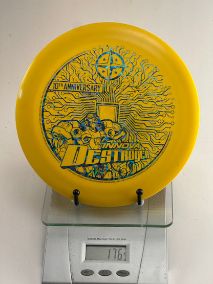 Innova Champion Destroyer 10th Anniversary (10 Year) Yellow/Blue Stamp 175-176g