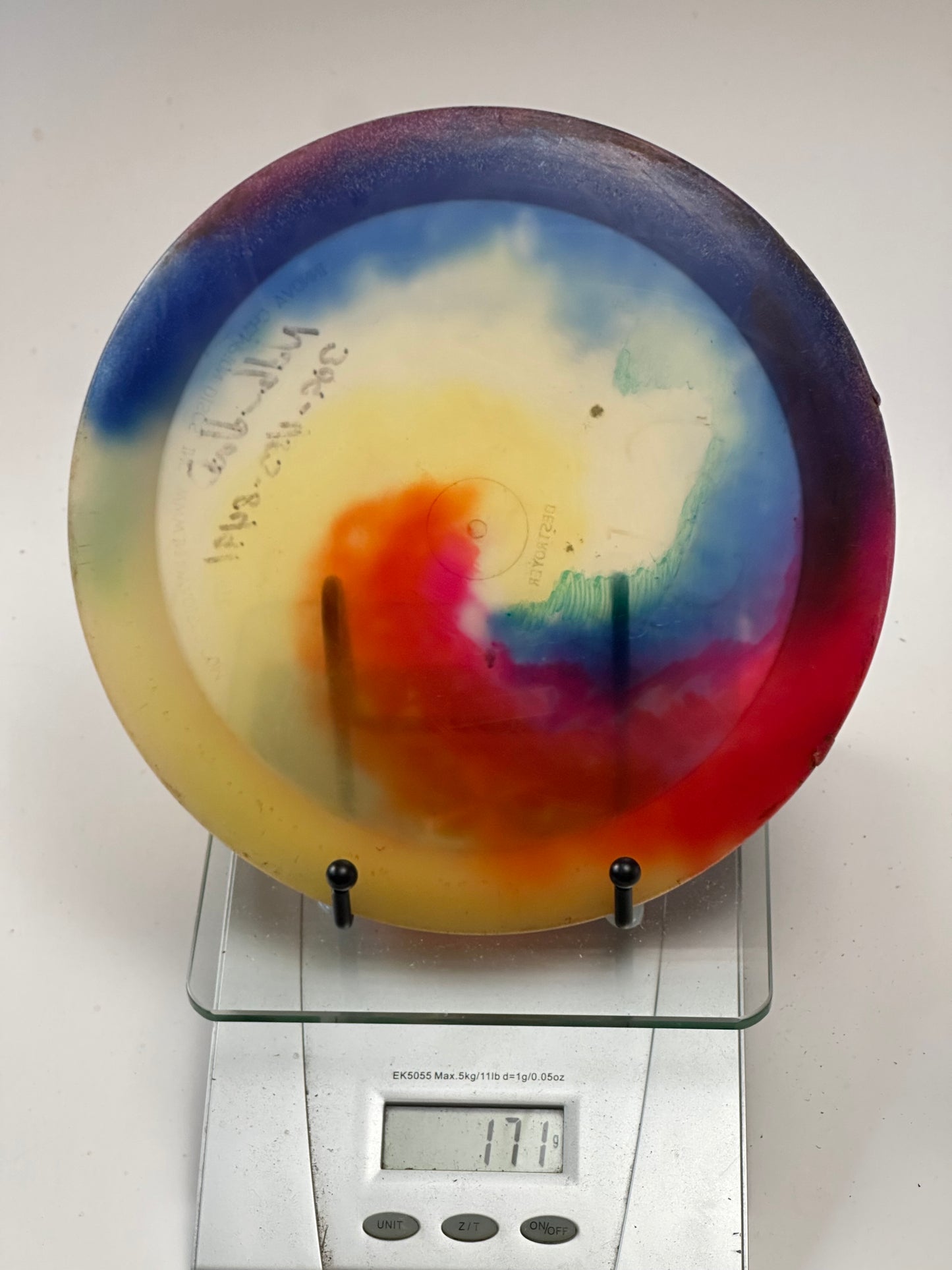 Innova Destroyer – Champion – Custom Dyed Transparent Rainbow (Inked)