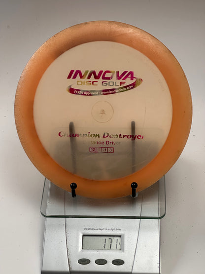 Innova Champion Destroyer Distance Driver (Clear w/ Orange Rim)