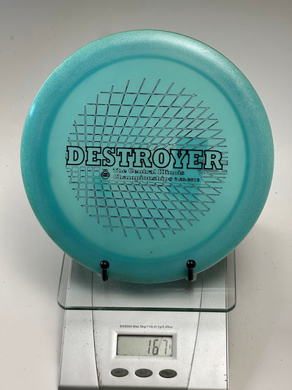 Innova Glow Champion Destroyer – Central Illinois Championships Stamp (Blue)