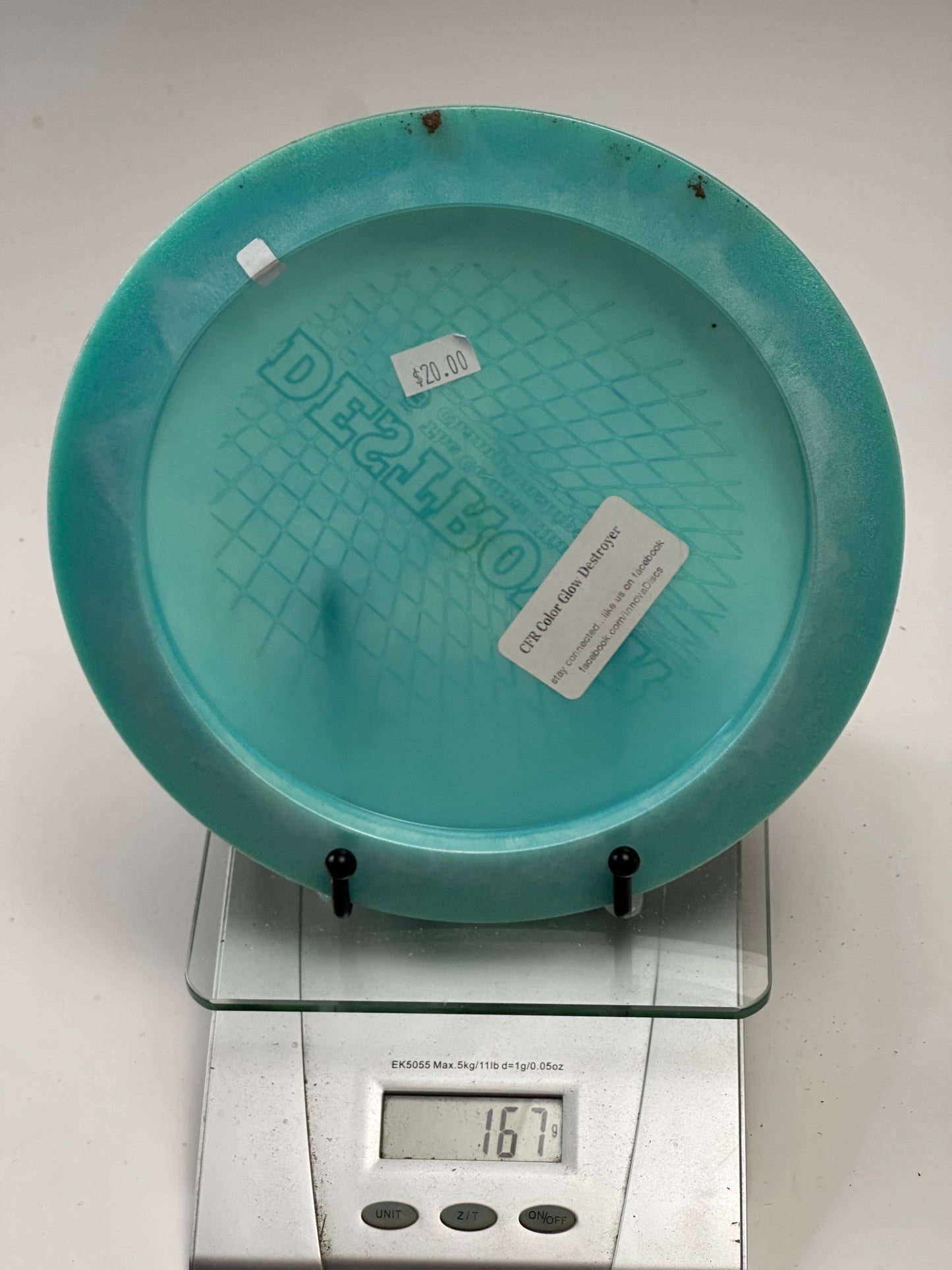 Innova Glow Champion Destroyer – Central Illinois Championships Stamp (Blue)