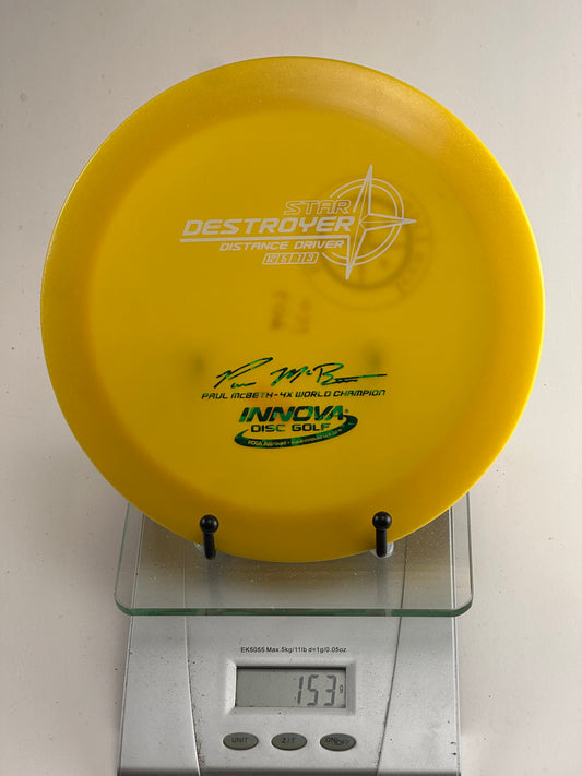 Innova Star Destroyer Paul McBeth 4x World Champion (153g) - Yellow