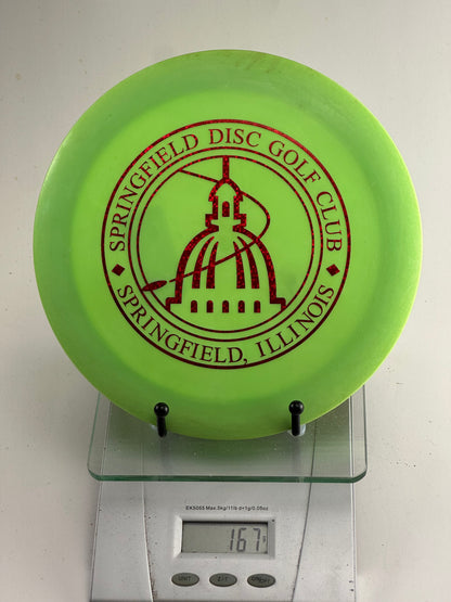 Innova DX Destroyer (Pre-Embossed) – Green w/ Springfield Disc Golf Club Stamp