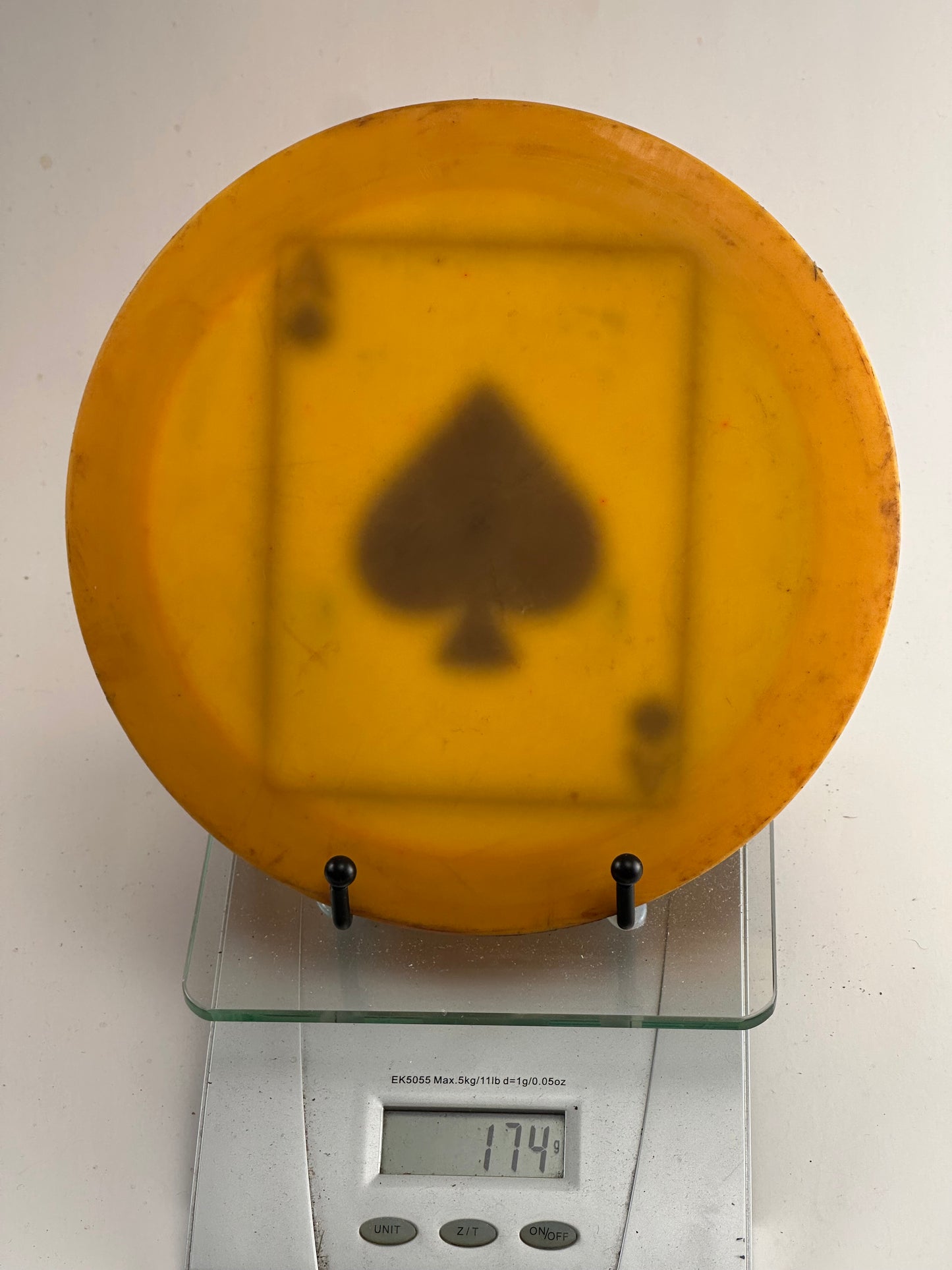 Innova DX Destroyer (Pre-Embossed) Yellow Custom Ace of Spades Dye