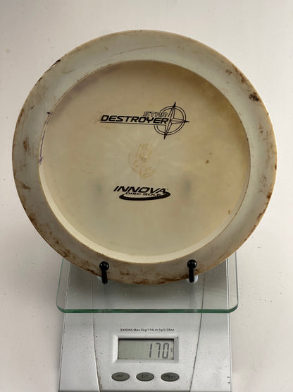 Innova Star Destroyer (Patent Numbers) - White, Inked, Heavy Wear