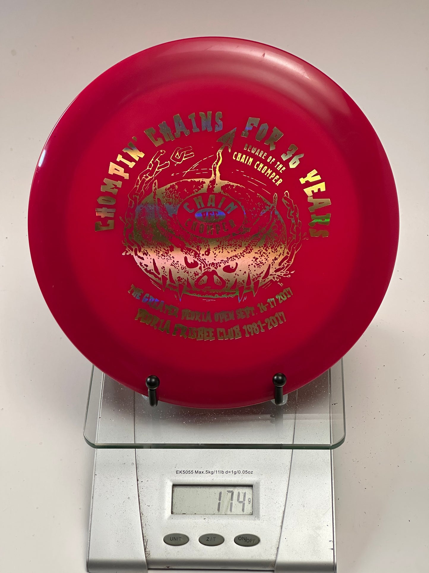 Innova Star Destroyer (Star Embossed) Red 174g - Chain Chomper Stamp