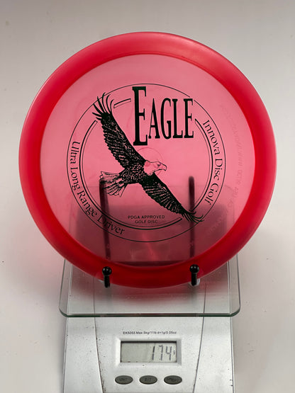 Innova Champion Eagle Distance Driver - Transparent Red Eagle Stamp