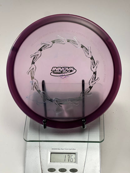 Innova Champion Gator – Transparent Purple, Alligator Head Ring Stamp