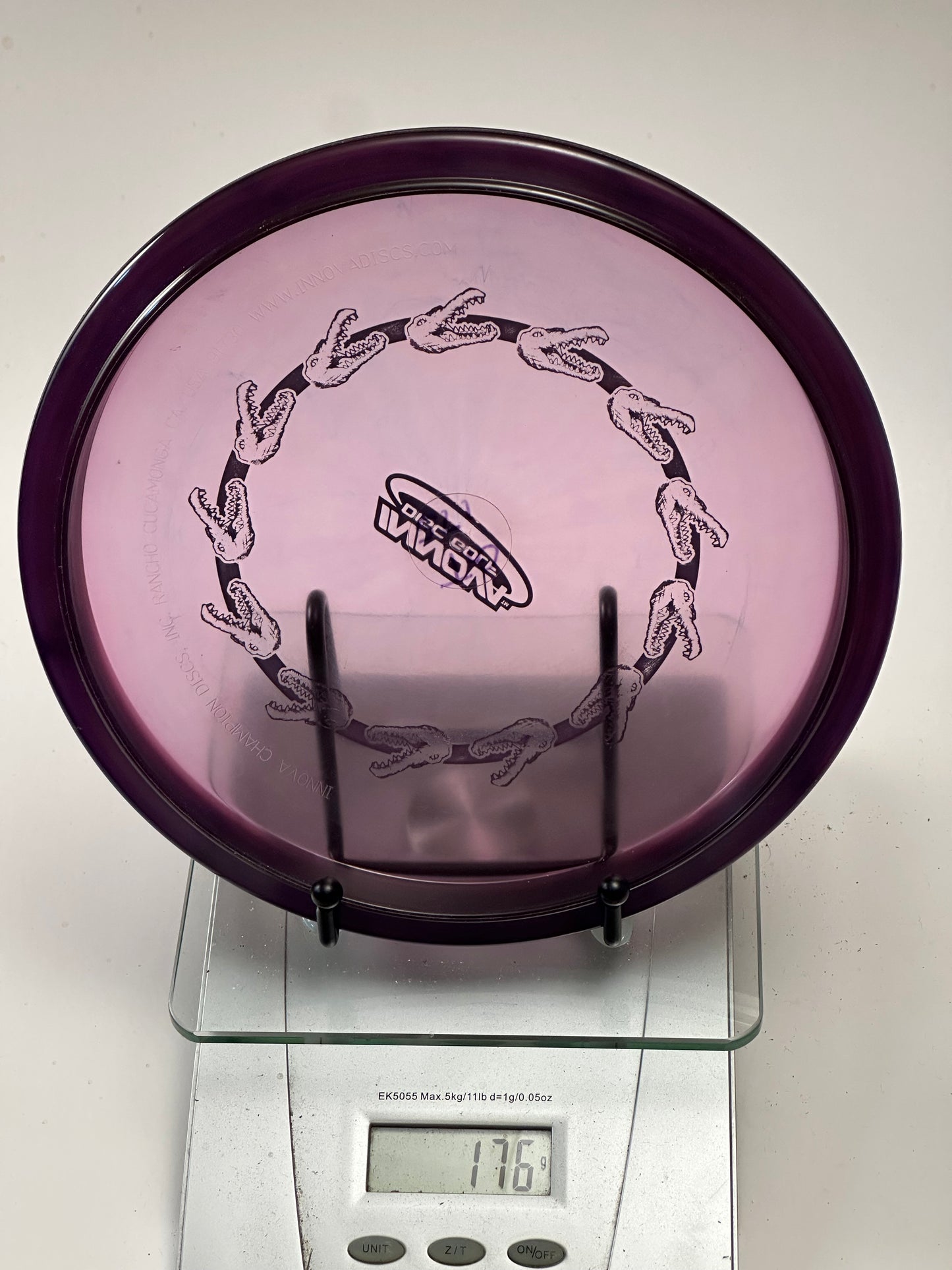 Innova Champion Gator – Transparent Purple w/ Alligator Ring Stamp