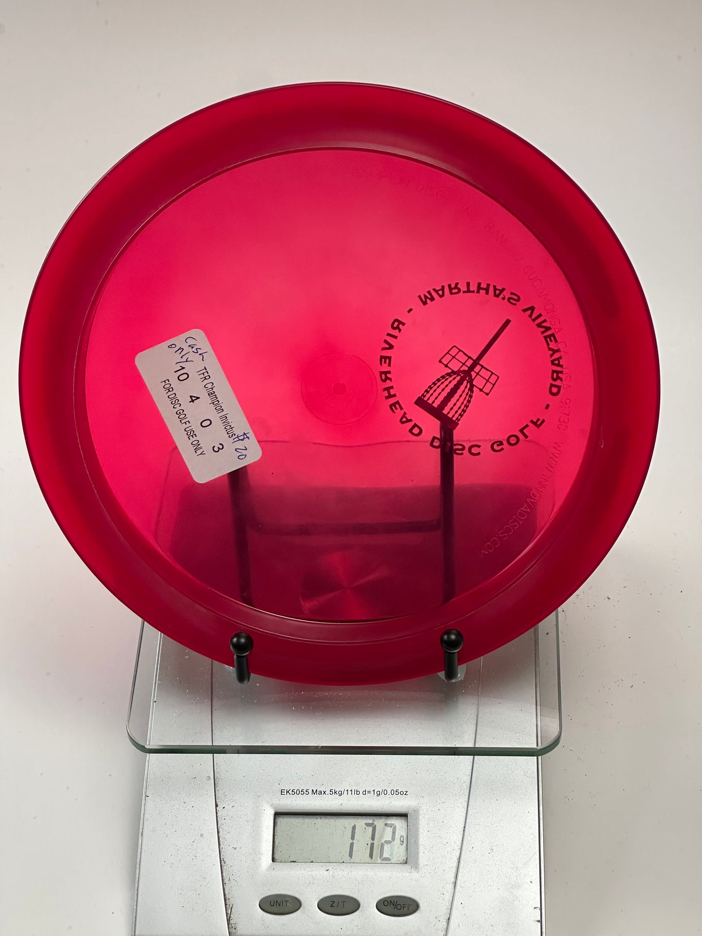 Innova Champion Invictus – Transparent Red – Riverhead Disc Golf Stamp