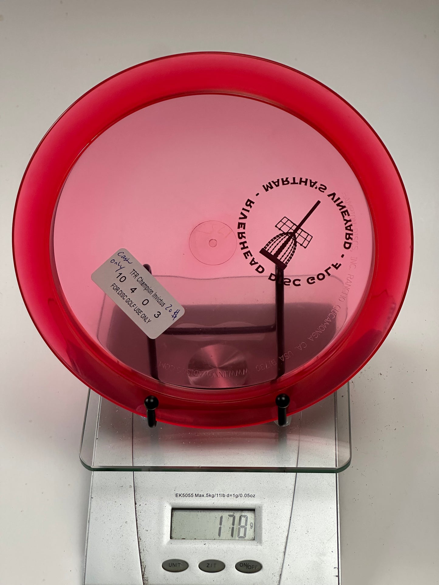 Innova Champion Invictus – Transparent Red – Riverhead Disc Golf Stamp 178g