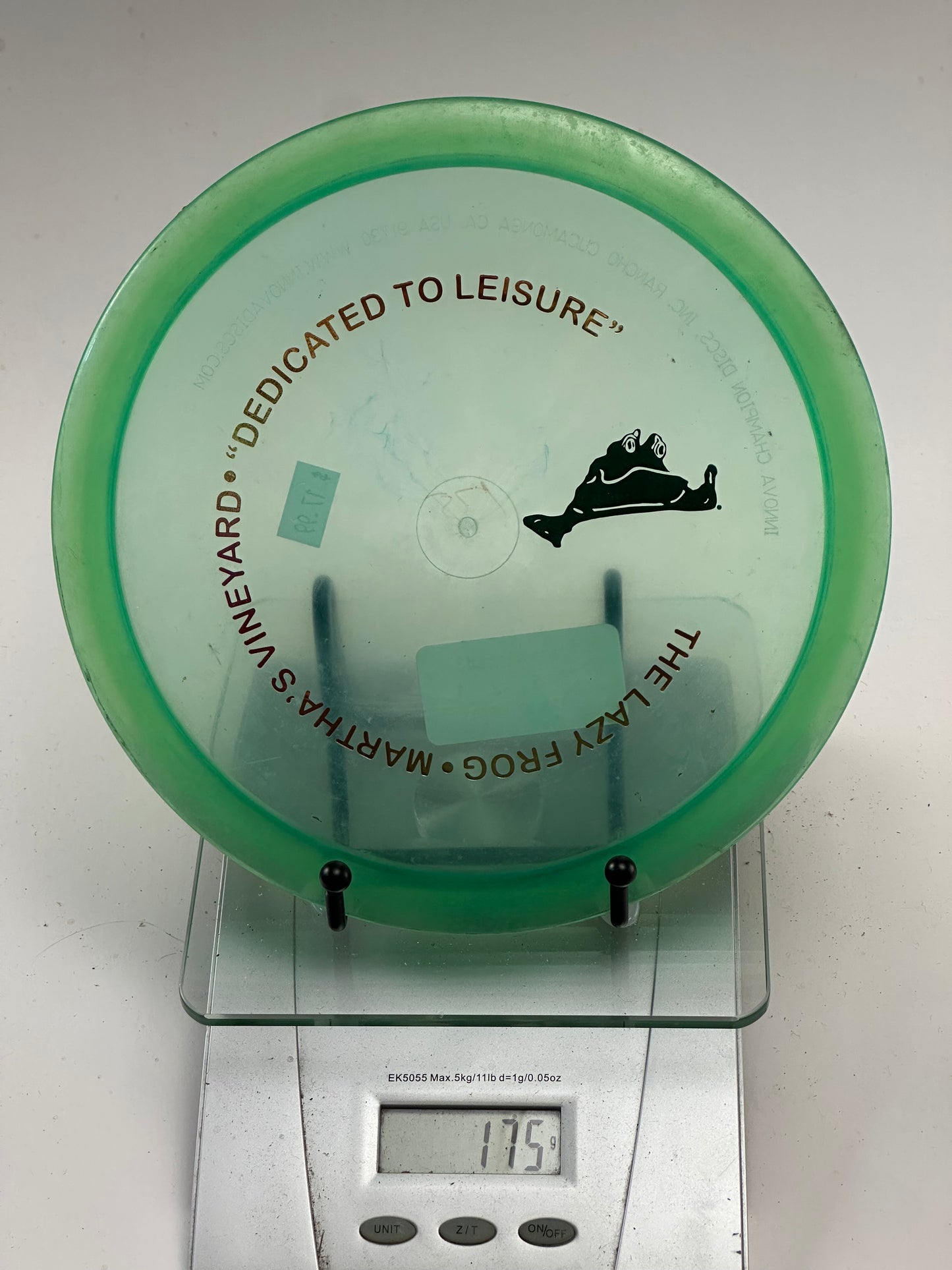 Innova Champion Leopard – Martha’s Vineyard “The Lazy Frog” Stamp, Transparent Green