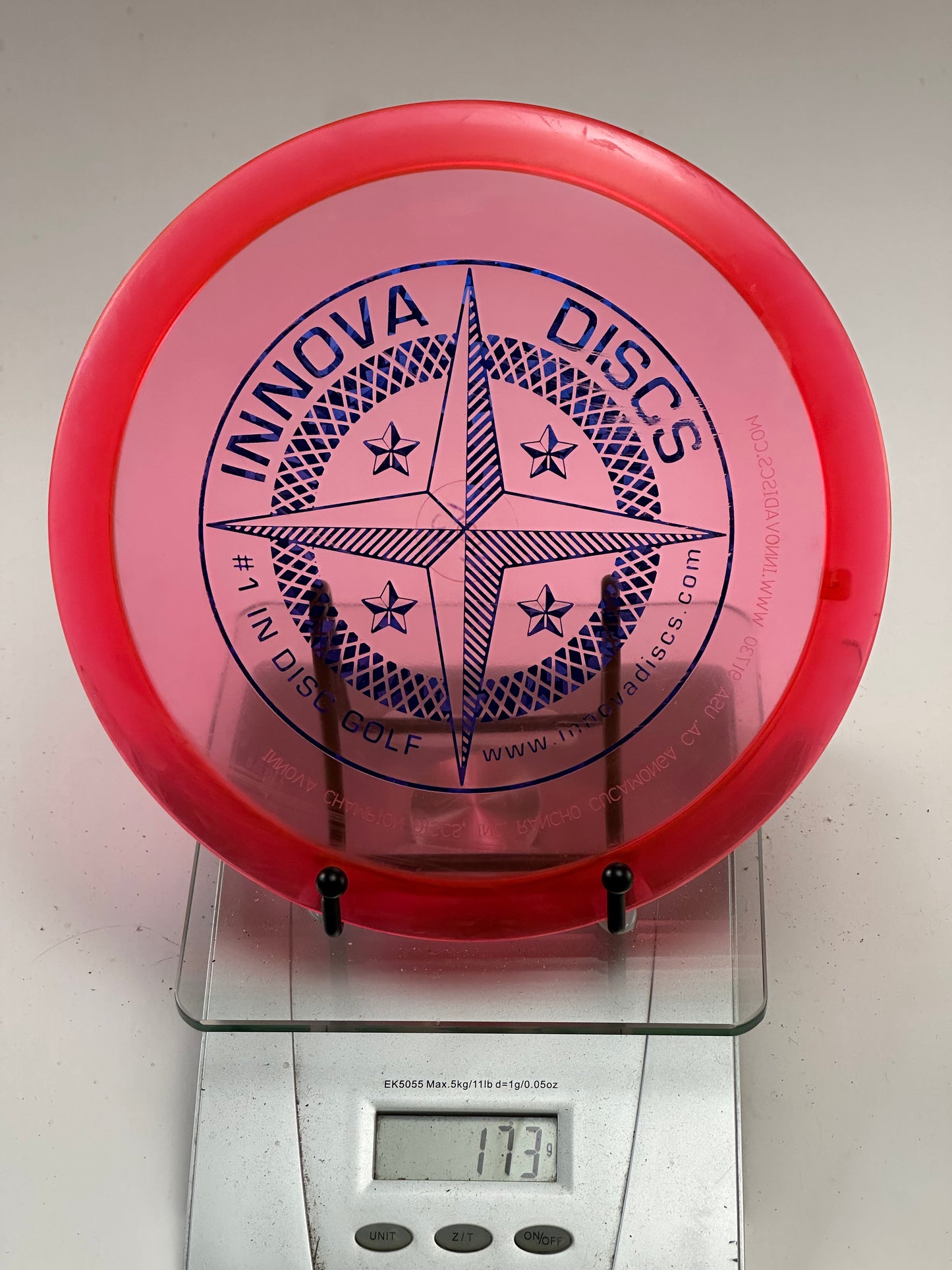 Innova Champion Leopard3 Fairway Driver (173g) - Transparent Red, Blue Stamp