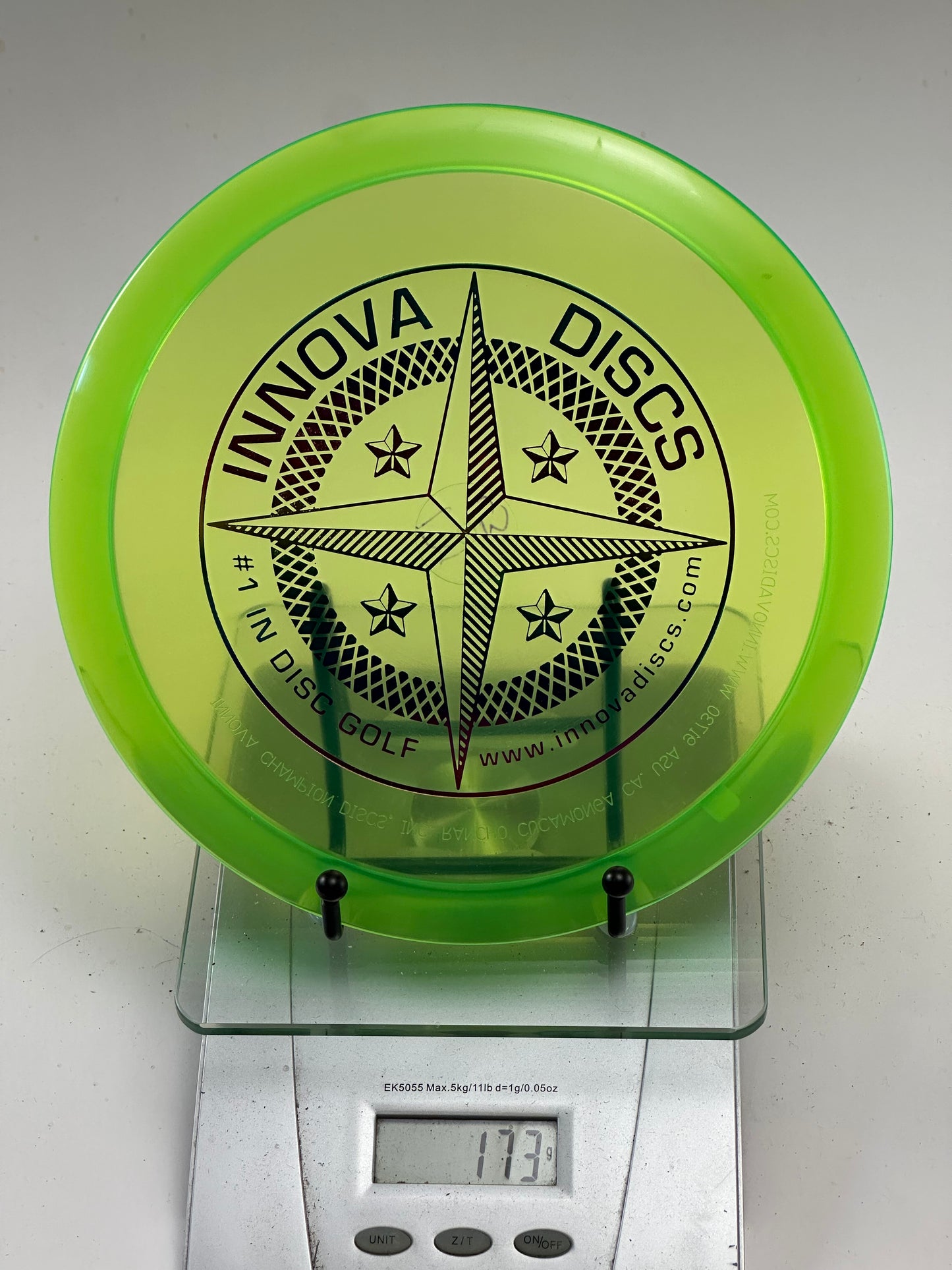 Innova Champion Leopard3 Transparent Green Fairway Driver (Compass Stamp)