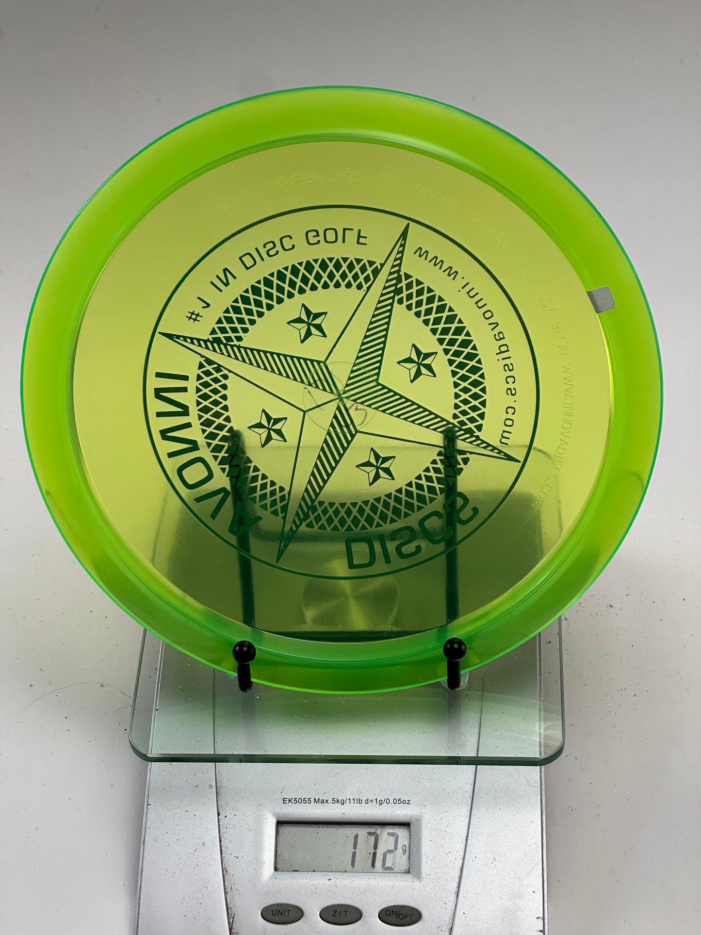 Innova Champion Leopard3 Transparent Green Fairway Driver (Compass Stamp)