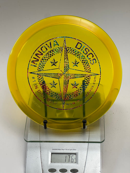 Innova Champion Leopard3 176g Transparent Yellow – Holographic Compass Stamp