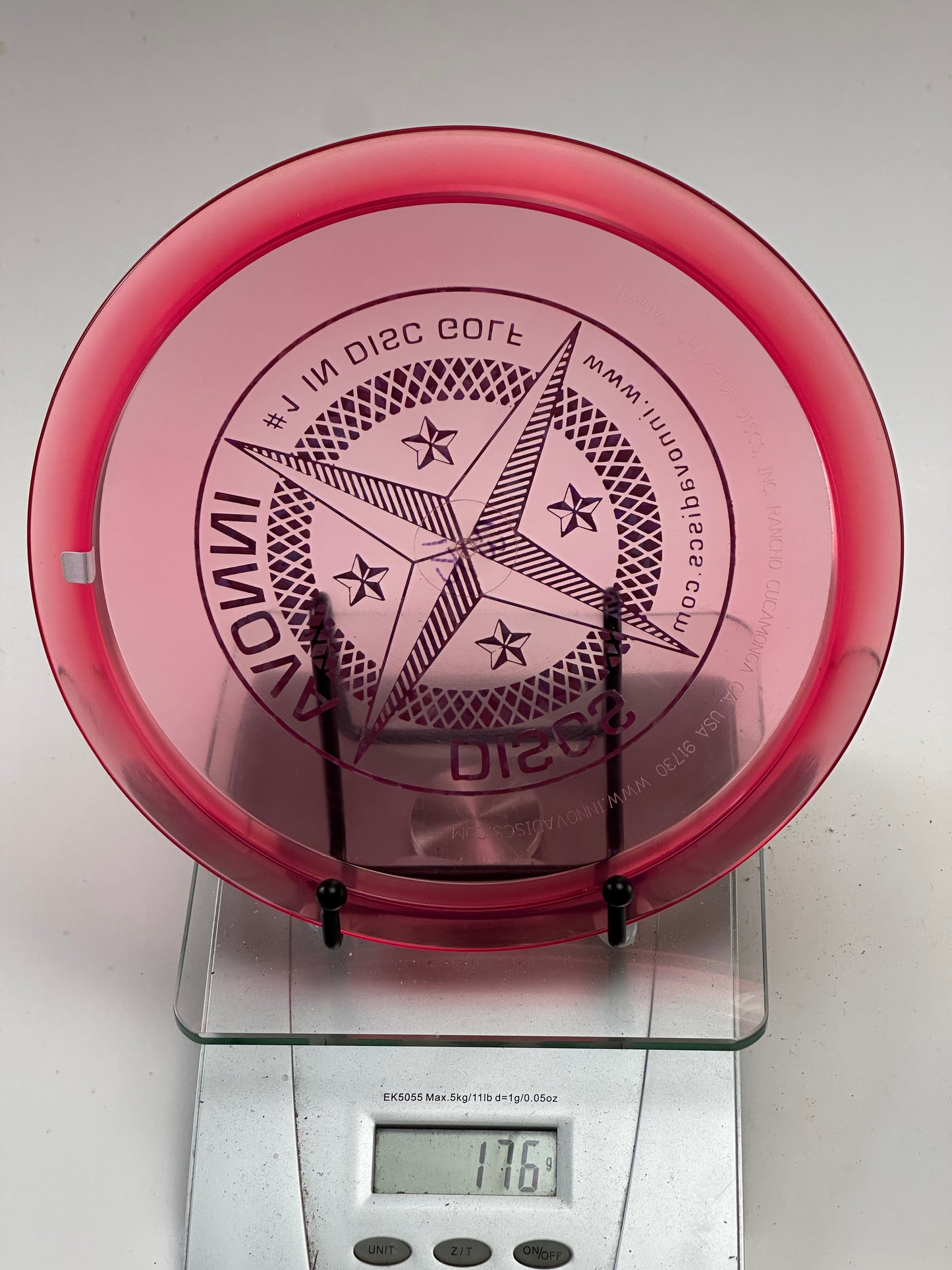 Innova Champion Leopard3 – Transparent Pink – Blue Compass Stamp – 176g