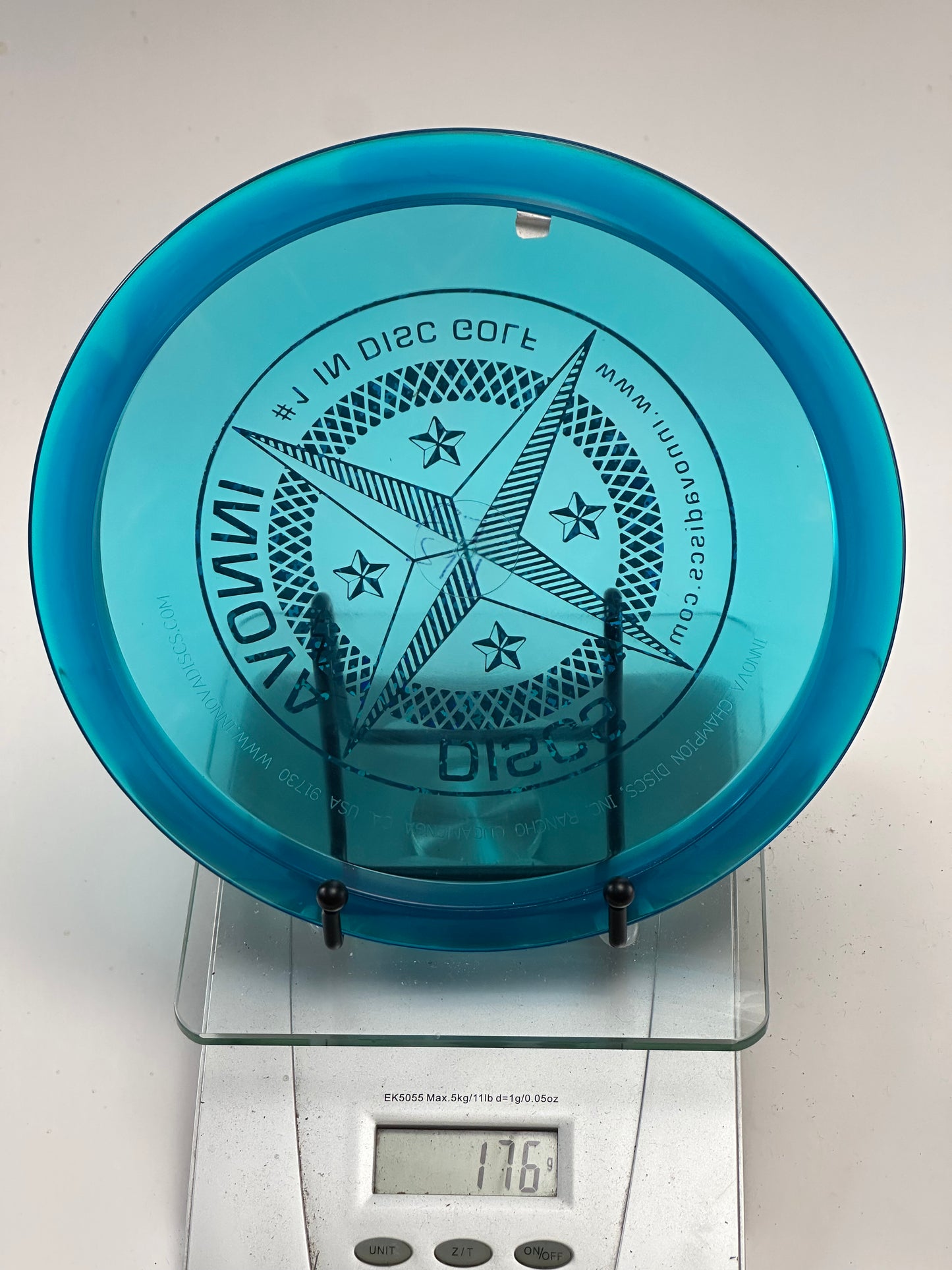Innova Champion Leopard3 – Transparent Blue – Holographic Star Stamp – 176g