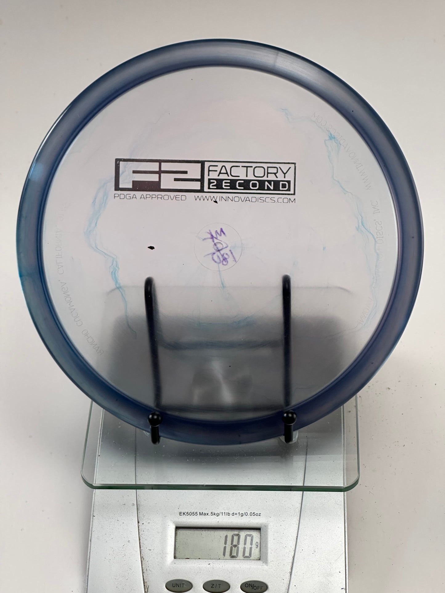 Innova F2 Mako – Champion Midrange (Clear w/ Blue Rim) 180g