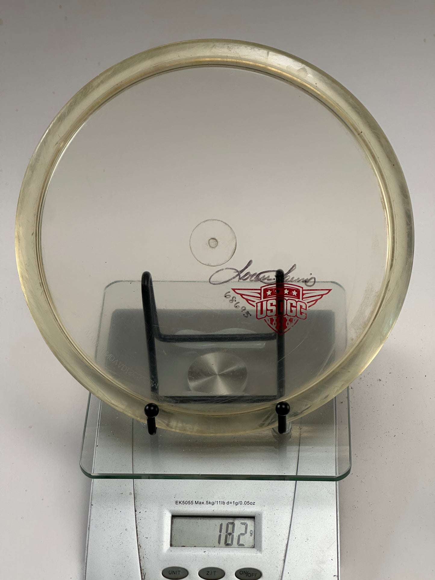 Innova Champion Mako3 Clear w/ Red USGC Stamp & Ken Climo Signature